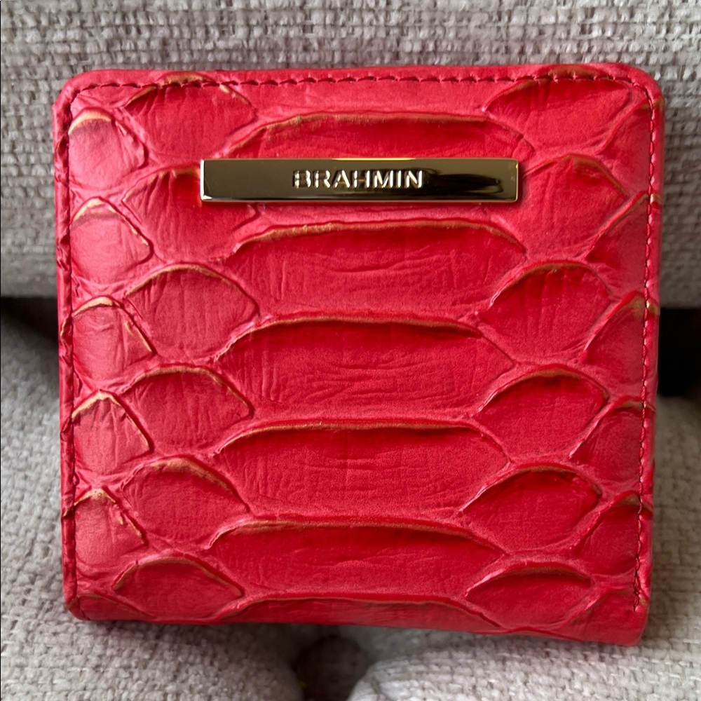 Brahmin Jane Flames All Over Snake Genuine Leather Wallet
